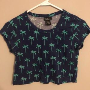 Palm tree crop top